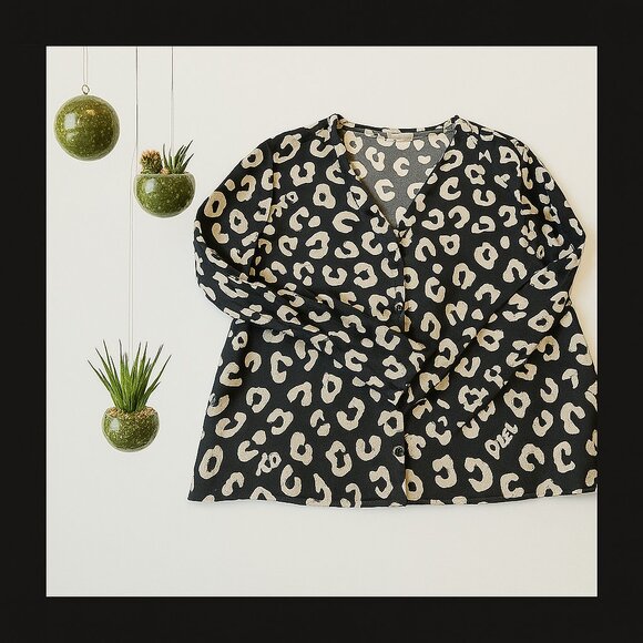 Tops - - Stylish Leopard Print Blouse  D&Co ‘Love’ Vibes